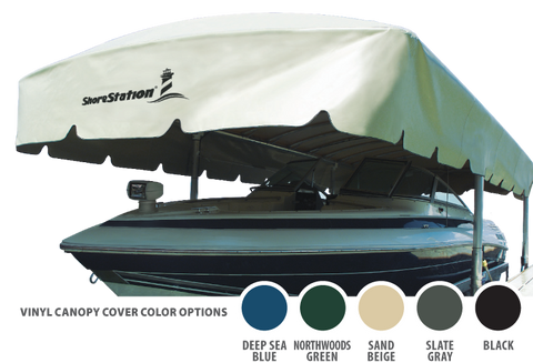 Boat Lift Canopy Cover with vinyl color options
